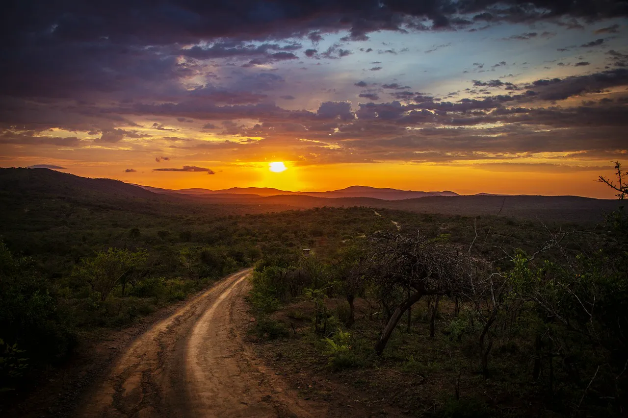Dirt trail through mountain landscape
